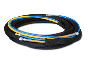 Tuyau HP jumelé, produit DN4mm, 270 bar, air DN6mm, 1/4“, 10 m