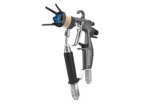 Pistolet AirCoat AC 4600 Pro, avec chapeau d‘air bleu et support