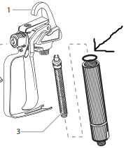 Joint du boîtier de filtre pour le pistolet Control 150M Joint du boîtier de filtre pour le pistolet Control 150M